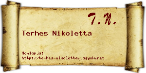 Terhes Nikoletta névjegykártya